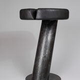 Solid wood sculptural side table, original contemporary design, logniture