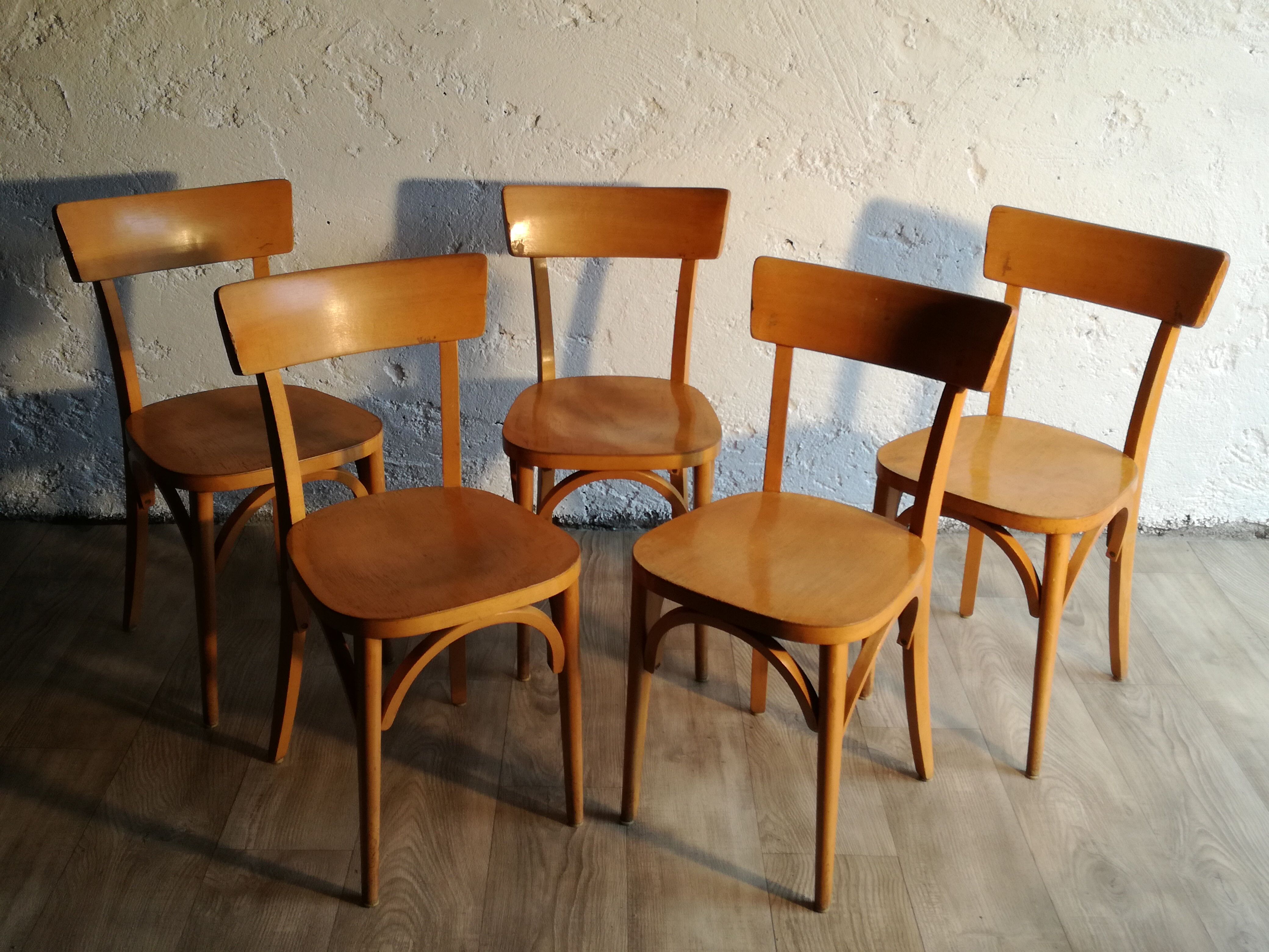 Série de 5 chaises bistrot Stella