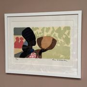 Original Swedish Color Lithograph – “Woman” by Lars Norrman – Signed