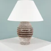 FRENCH WORK - Ceramic lamp in the style of Jean Besnard - France, circa 1950