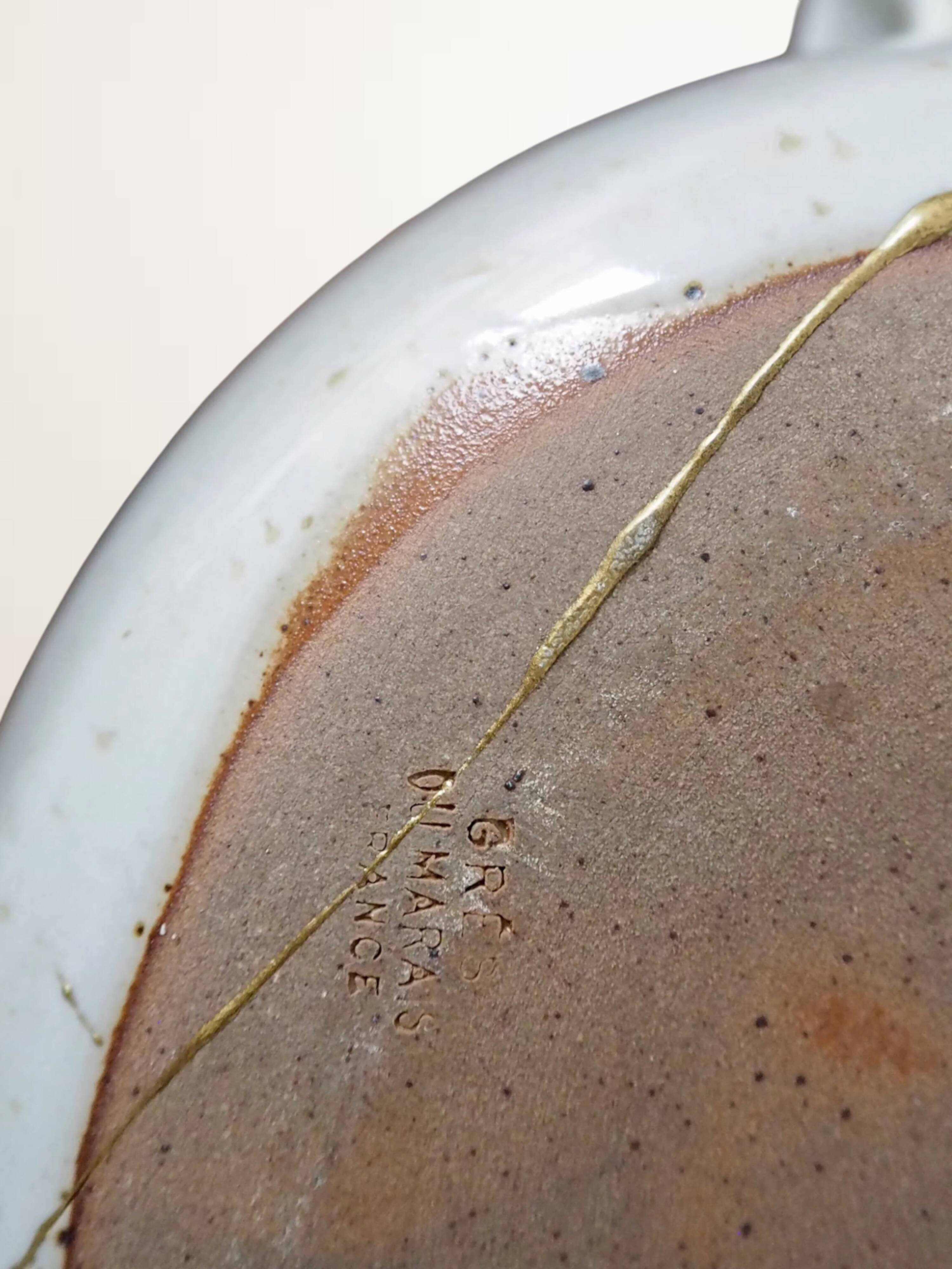 Speckled glazed stoneware soup tureen, Stoneware from the Marais.