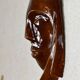 Signed brown enamel mask