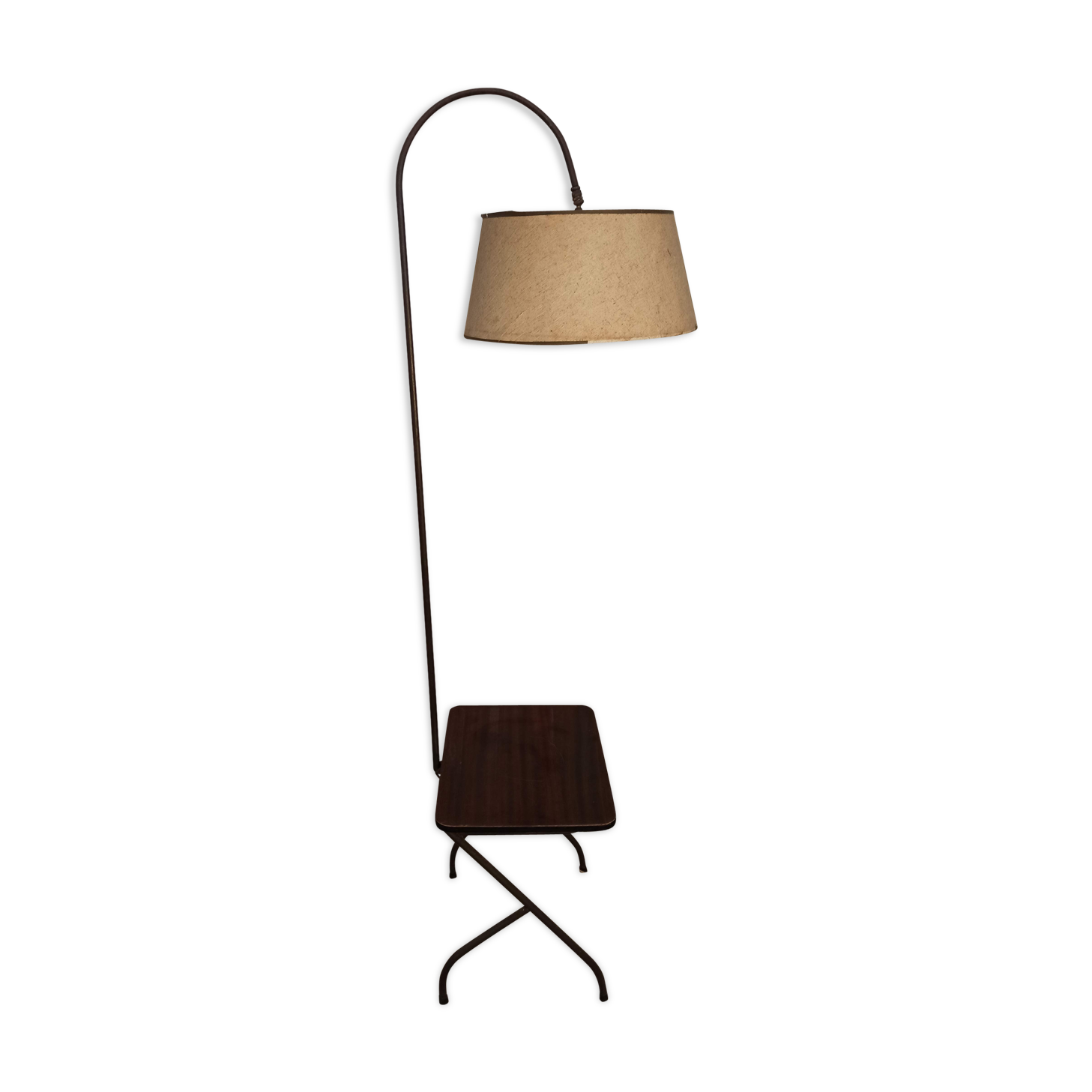 Lampadaire des années 50 tablette en formica lampe liseuse