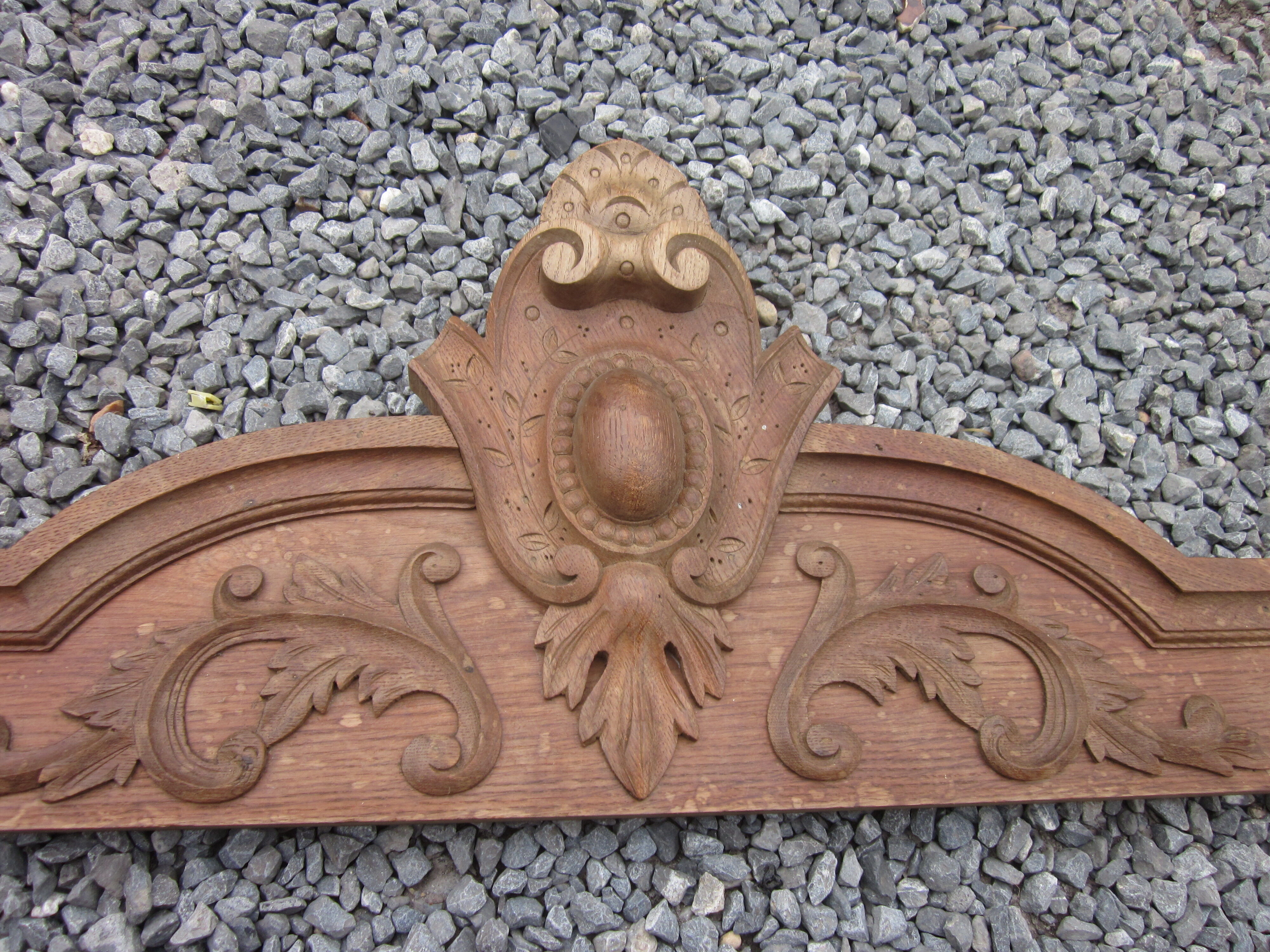 Old pediment in oak