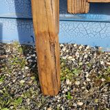 Old garden gate in solid teak