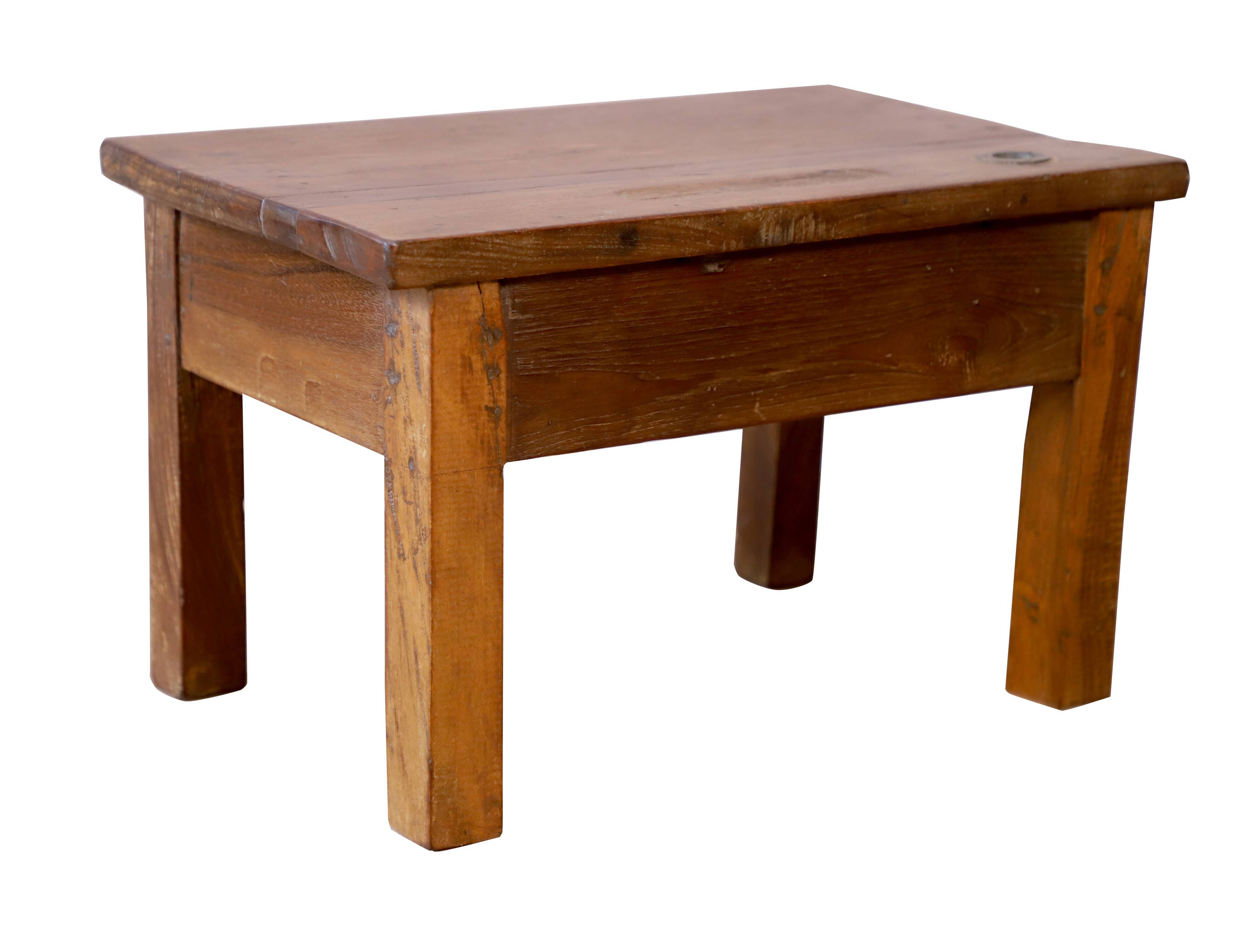 Bedside table - side table in natural burmese teak
