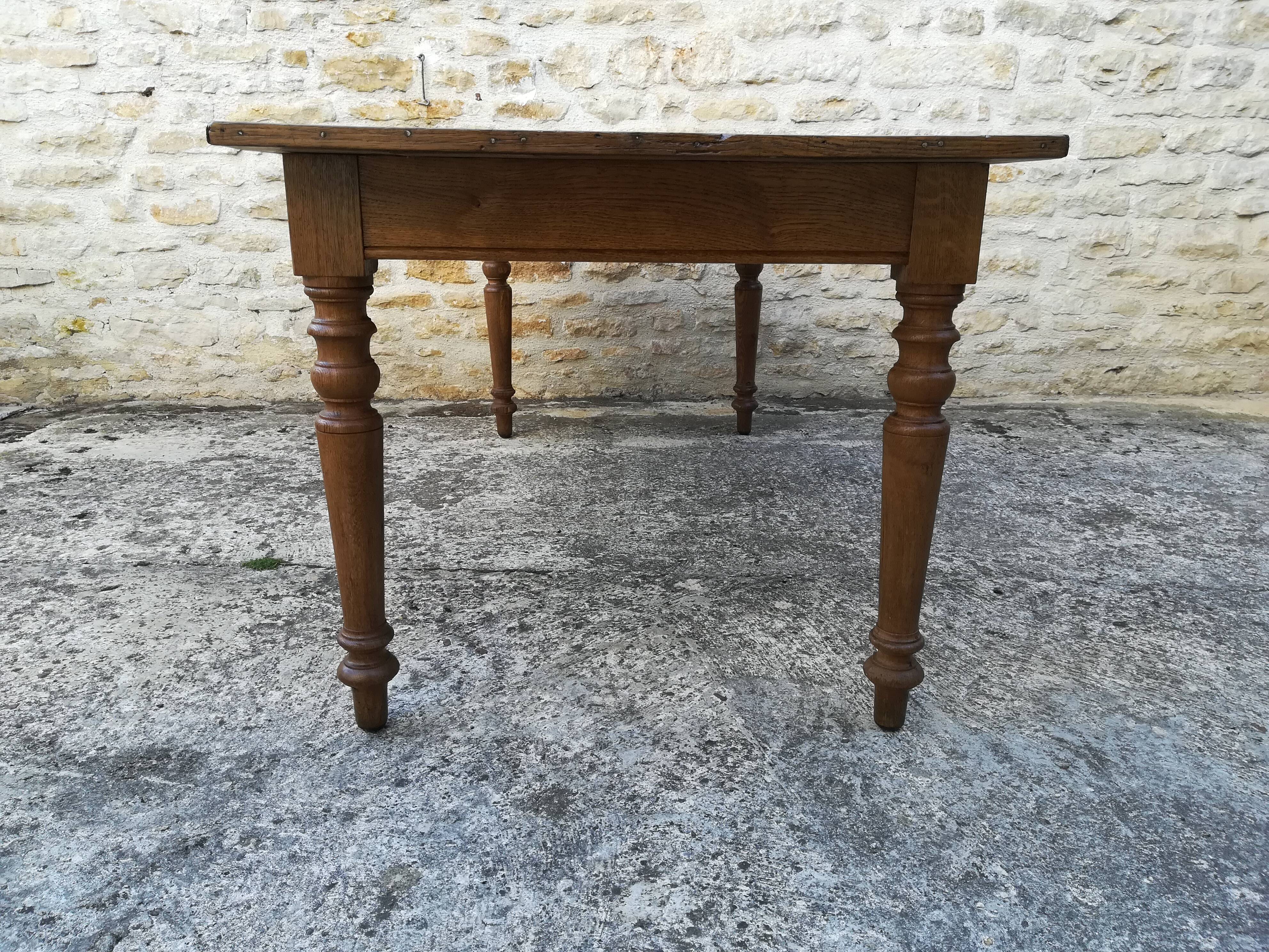 Oak farmhouse table
