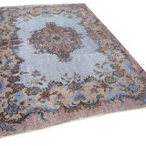 Handmade oriental 1980s 187 cm x 285 cm blue rug