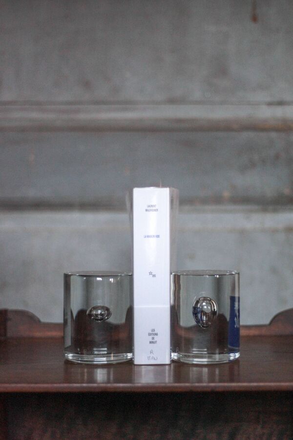 Paire de serre-livres verre Murano Designer Barbini, serre-livre moderniste