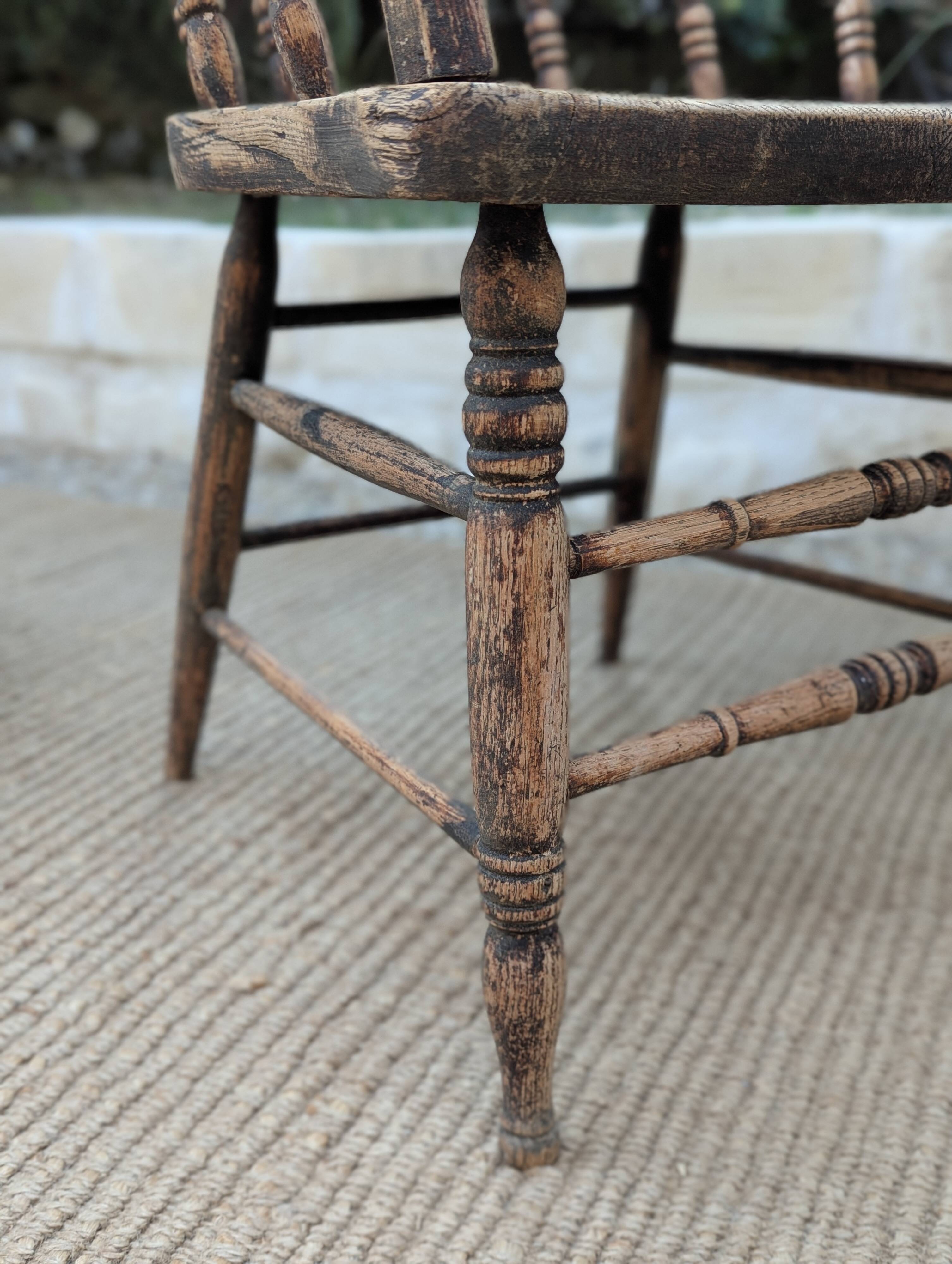 Pair of English captain's armchairs