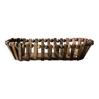 Basket - wooden bread basket.