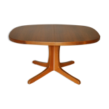 Baumann oval walnut table with extension cords