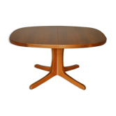 Baumann oval walnut table with extension cords