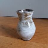 Enamelled stoneware vase Turgis artisanal pottery in Noron La Poterie