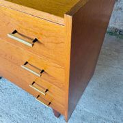 Vintage Scandinavian style oak chest of drawers circa 70's