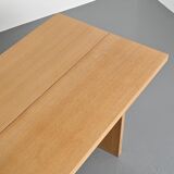 Console extensible dining table in cerused wood, 20th century