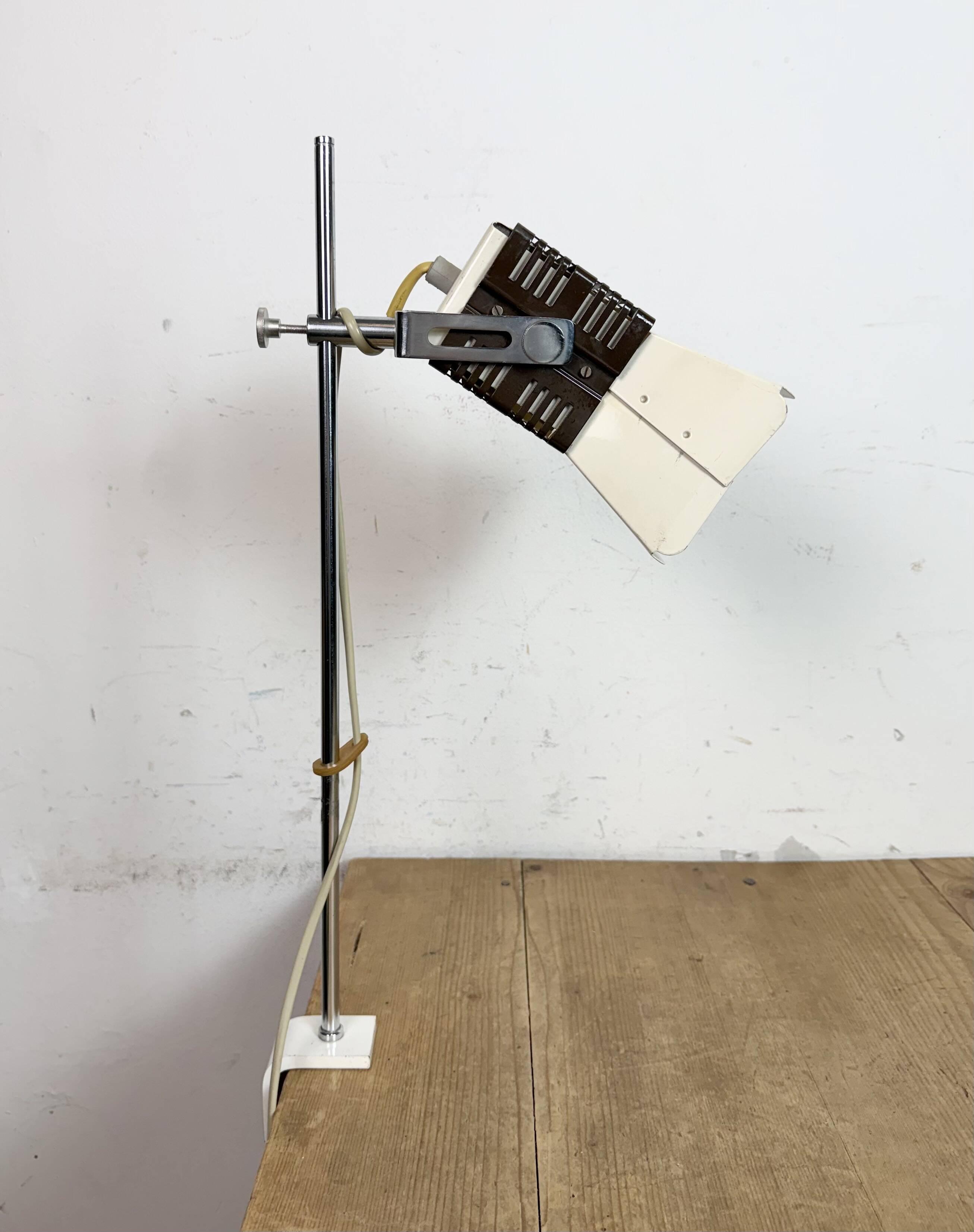 Lampe de table beige vintage de Lidokov, années 1970