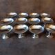 Set of 12 stainless steel footed bowls