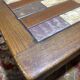 Table basse bois et céramique années 70