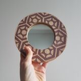Sgraffito decorative mirror