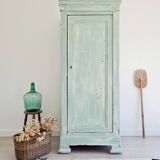 Renovated antique hosiery cabinet - liberty green