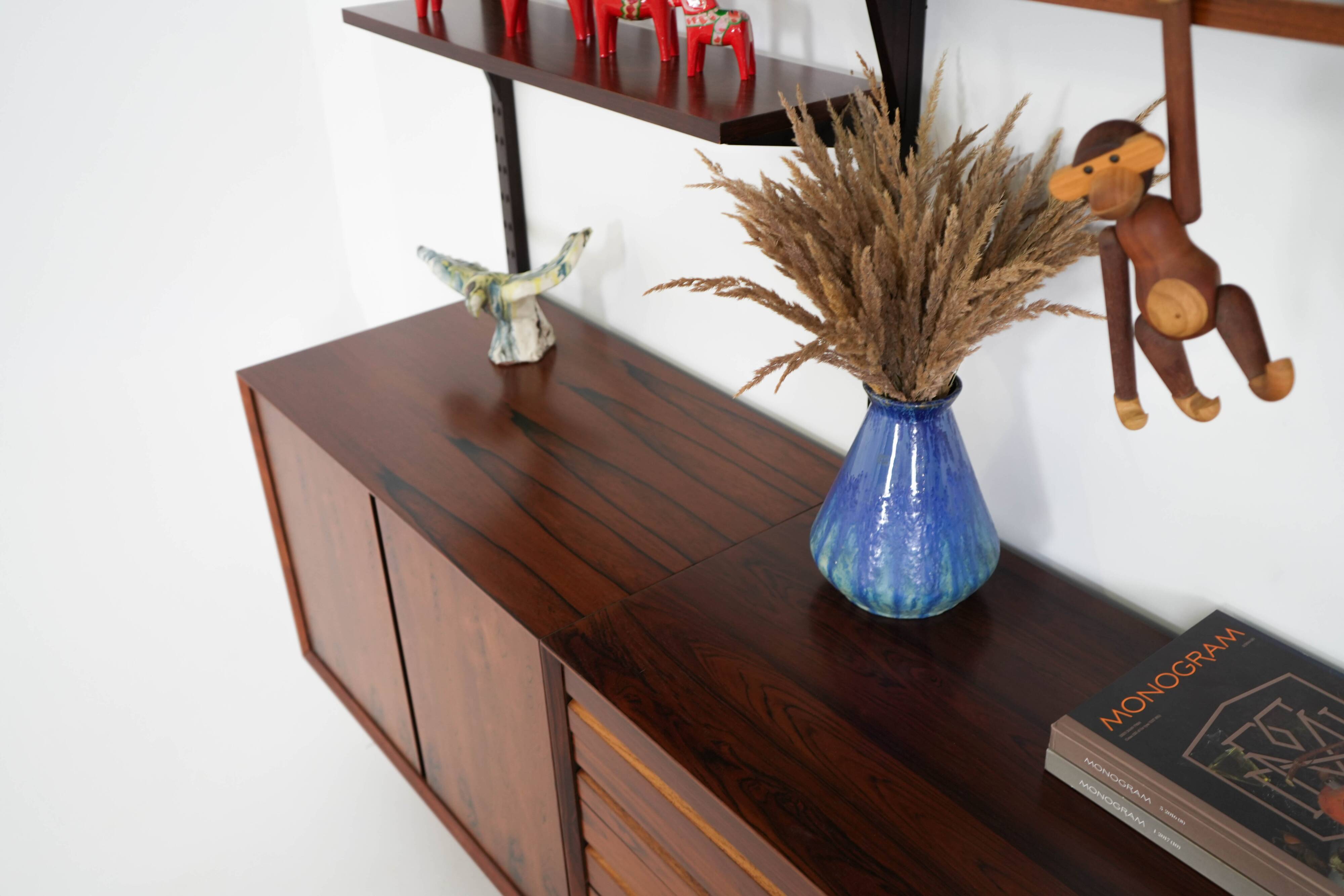 Modular shelving by Poul Cadovius, rosewood, 1970s