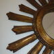 Old sun mirror gilded carved wood 50s-60s 49cm