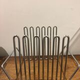 Chrome metal magazine rack 70