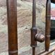 Vintage 1930s curved wood bamboo coat rack