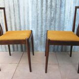 Chaises de salle à manger danoises modernes à lattes en palissandre, Ensemble de 2