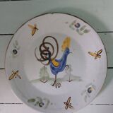 Old fun rooster plate