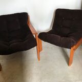 Pair of vintage armchairs 1980
