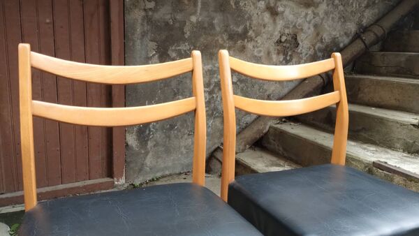 Ensemble de 4 chaises scandinave année 60