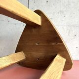 Vintage brutalist nesting tables in solid wood, design