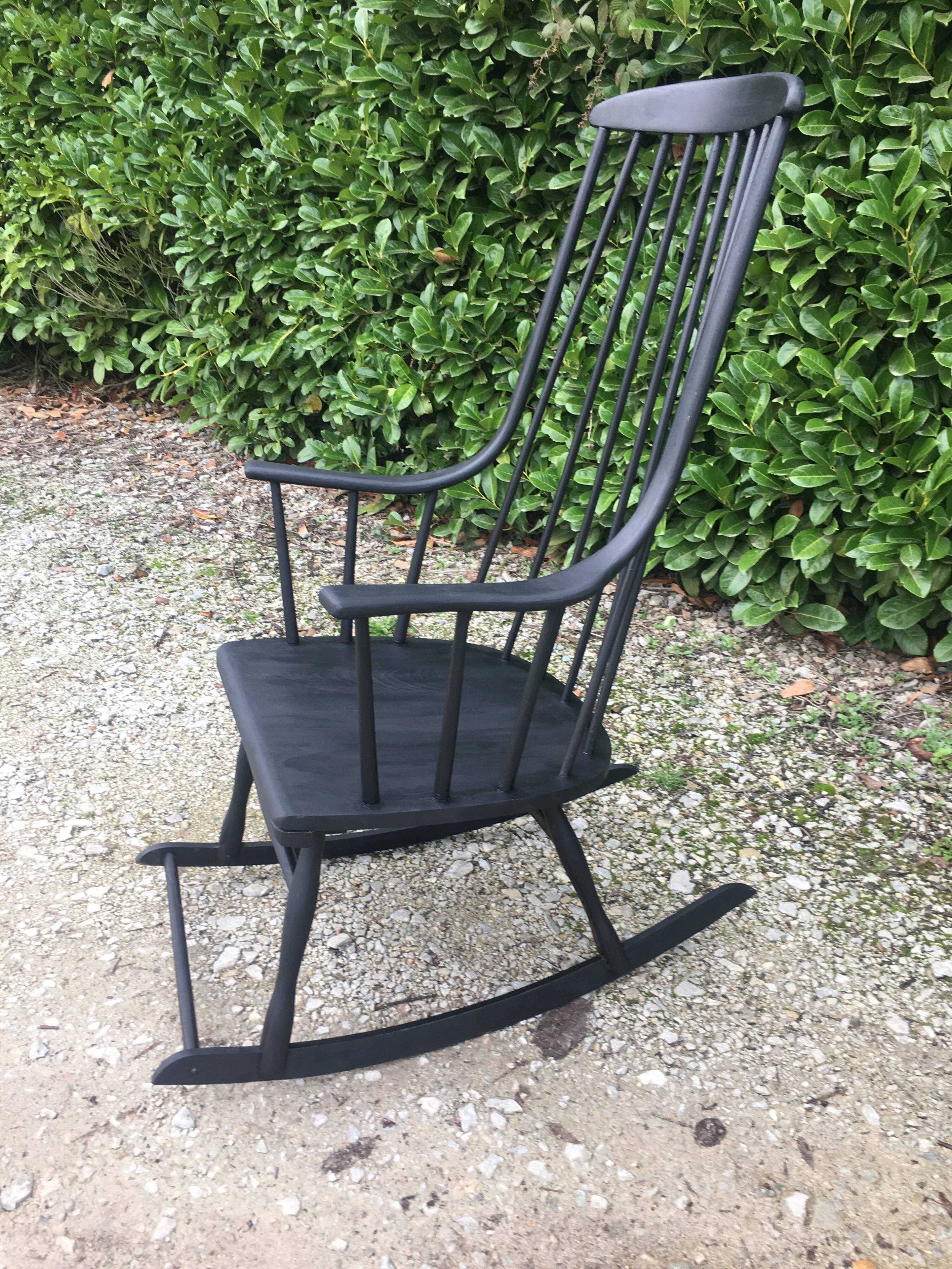 Rocking-chair Lena Larsson "Grandessa" satin black
