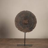 Mandal - Indian wooden wheel on stand no. 1