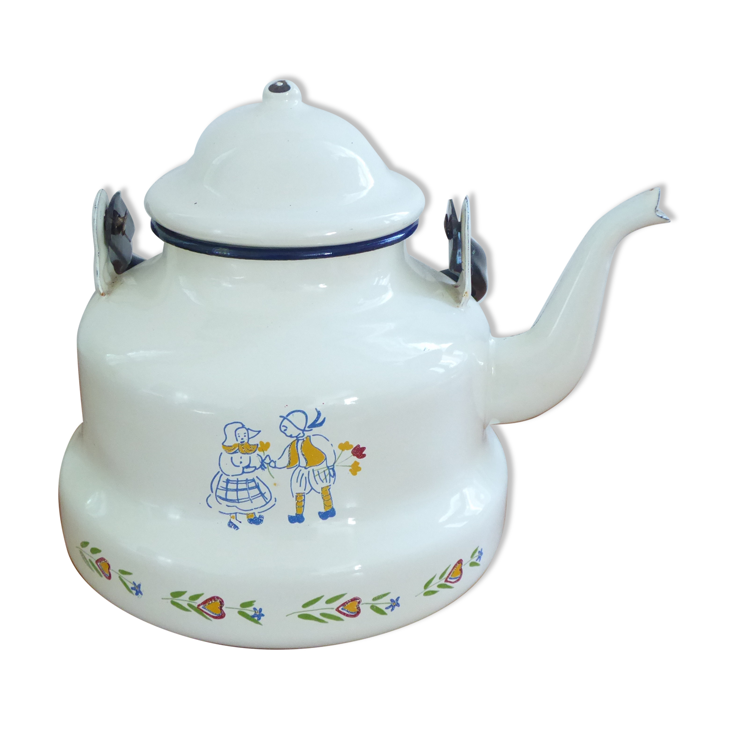 Enamelled sheet metal kettle