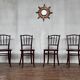 Série 4 chaises en bois bistrot 1950  fischel