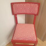 Chaise en bois relookée