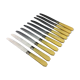 Set of 10 bakelite stainless steel knives