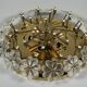 1960s/70s Ceiling Lamp Ernst Palme made of brass and glass, Germany