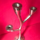Organic vintage aluminum candlesticks