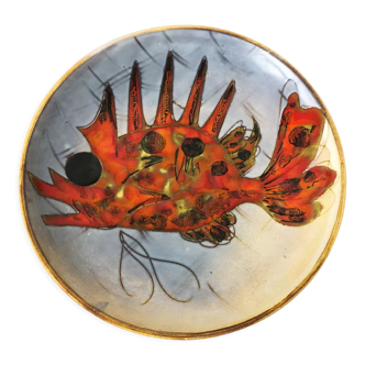 Fish plate Monique Brunner, Vence, Vallauris