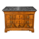 Louis-Philippe style secretary chest of drawers from the 19th century with walnut burl veneer.