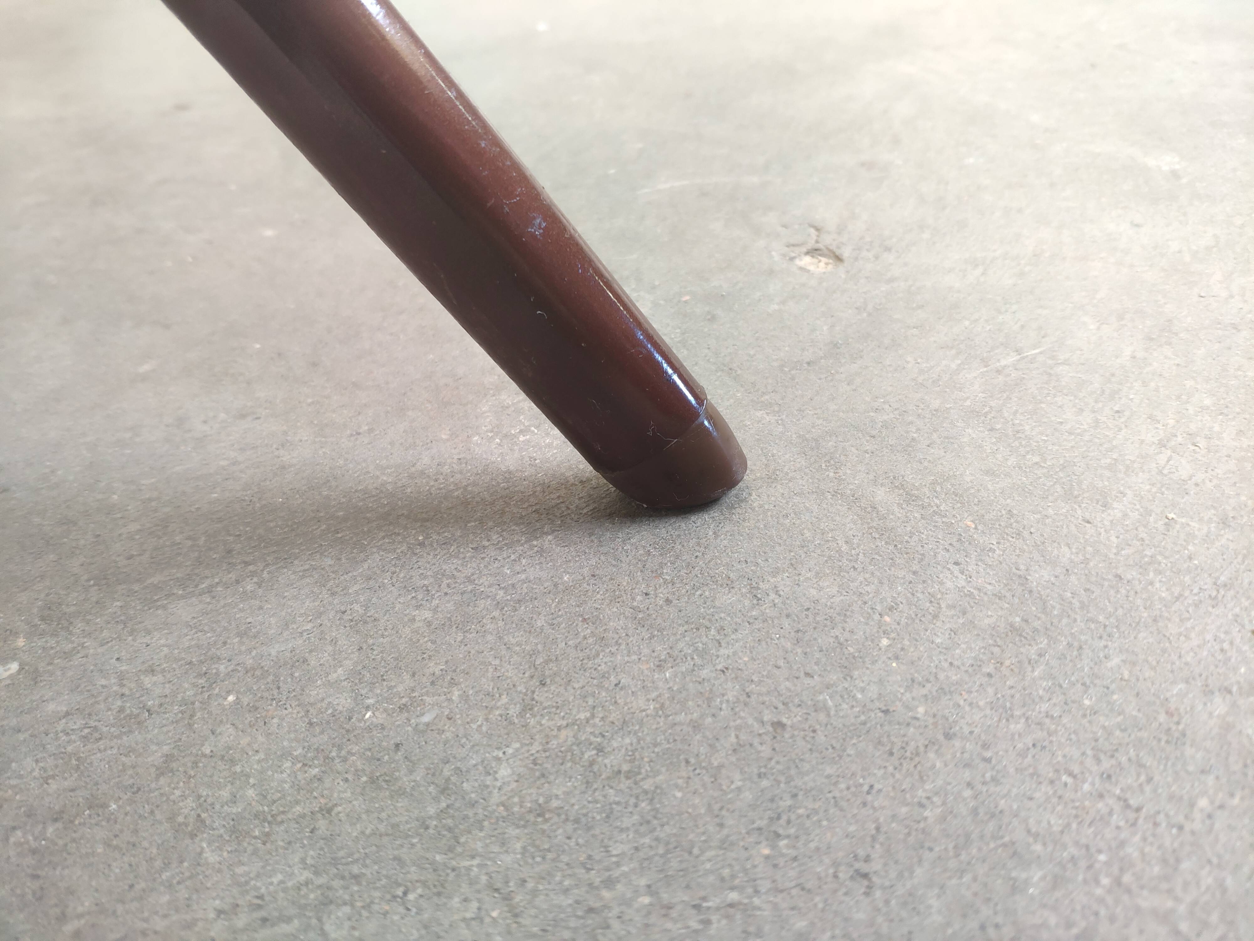Rare suite de 3 chaises Samsonite 1977 assise marron