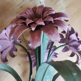 Lustre iron and painted sheet flowers camellias