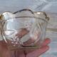 Bonbonnière en verre taillé bord doré