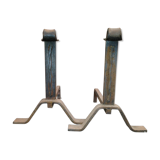 Pair of cast iron chenet