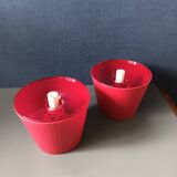 Red ikea lamps
