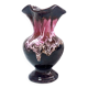 Seafoam tulipwood vase, brown and pink, Vallauris, signed PG